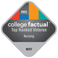 College Factual badge with top ranked veteran friendly in Virginia for Nursing